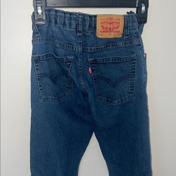 Levi’s Boys 511 Slim Flex Adjustable Waist Stretch Straight Leg Jeans (Size: 14) - Picture 3 of 16